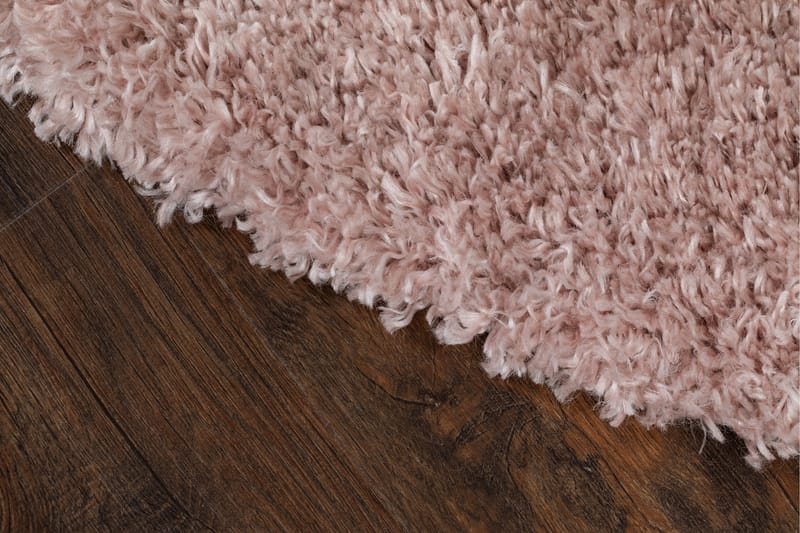 Teddy Ryamatta Rund 120 cm Dusty Pink - Rosa - Textil & mattor - Mattor - Modern matta - Ryamatta & luggmatta