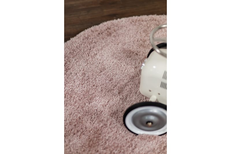 Teddy Ryamatta Rund 120 cm Dusty Pink - Rosa - Textil & mattor - Mattor - Modern matta - Ryamatta & luggmatta