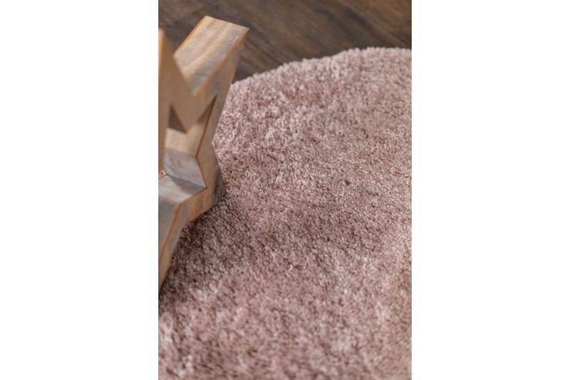 Teddy Ryamatta Rund 120 cm Dusty Pink - Rosa - Textil & mattor - Mattor - Modern matta - Ryamatta & luggmatta