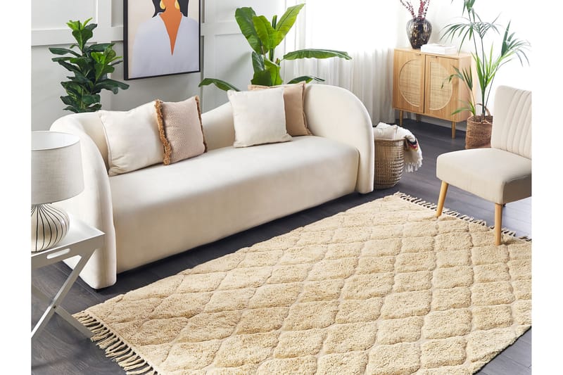 Sanliurfa Ryamatta 140x200 cm - Beige - Textil & mattor - Mattor - Modern matta - Ryamatta & luggmatta