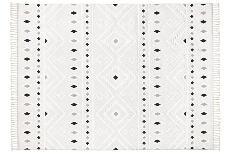 Santorini Wiltonmatta 100x200 cm Rektangulär - Creme/Grå - Wiltonmattor - Handvävda mattor - Gummerade mattor - Små mattor - Mönstrade mattor - Stora mattor - Friezematta