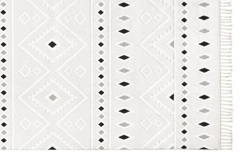 Santorini Wiltonmatta 100x200 cm Rektangulär - Creme/Grå - Wiltonmattor - Handvävda mattor - Gummerade mattor - Små mattor - Mönstrade mattor - Stora mattor - Friezematta