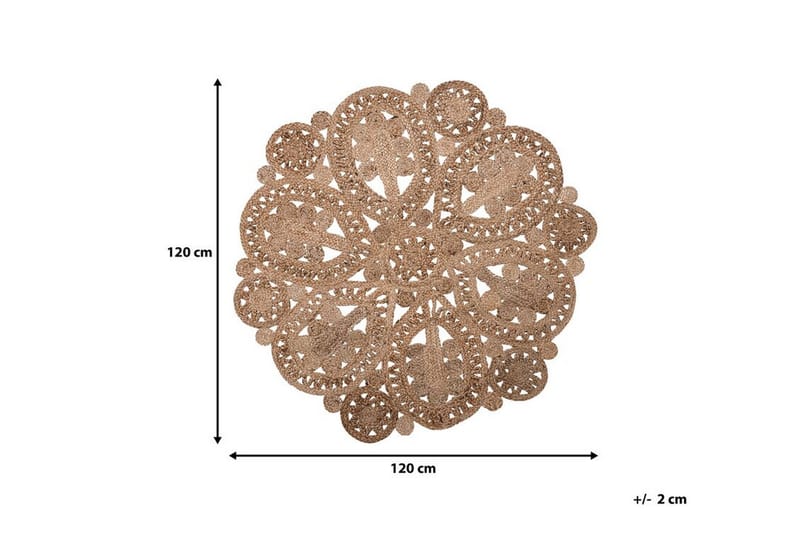 Meckley Matta Slätvävd Rund 120 cm - Beige - Sisalmattor - Jutemattor & hampamattor