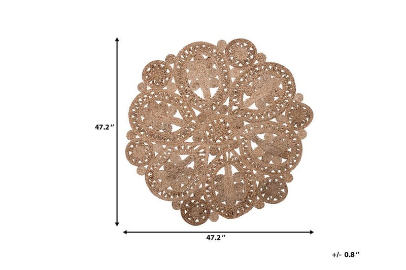 Meckley Matta Slätvävd Rund 120 cm - Beige - Sisalmattor - Jutemattor & hampamattor