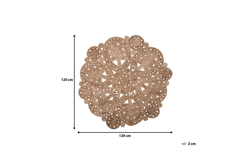 Meckley Matta Slätvävd Rund 120 cm - Beige - Sisalmattor - Jutemattor & hampamattor