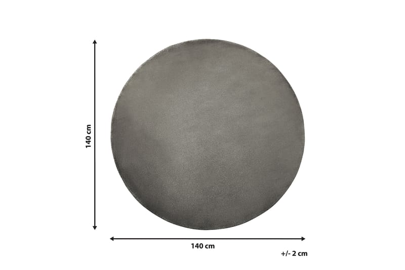 Brinckman Viskosmatta Rund 140 cm - Mörkgrå - Viskosmatta & konstsilkesmatta