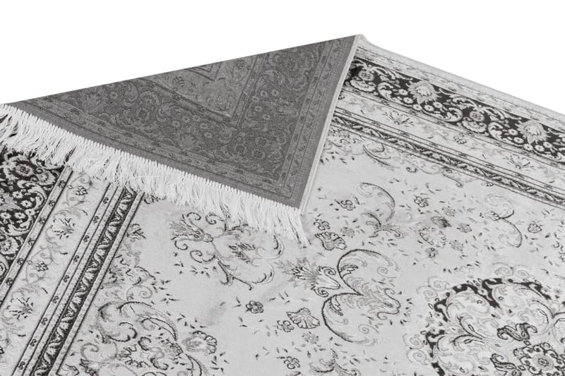 Casablanca Medallion Orientalisk Matta 200x300 - Silver - Flatvävda mattor