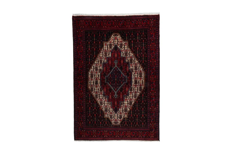 Handknuten Exklusiv Persisk Matta 130x179 cm - Röd/Creme - Orientaliska mattor - Persisk matta