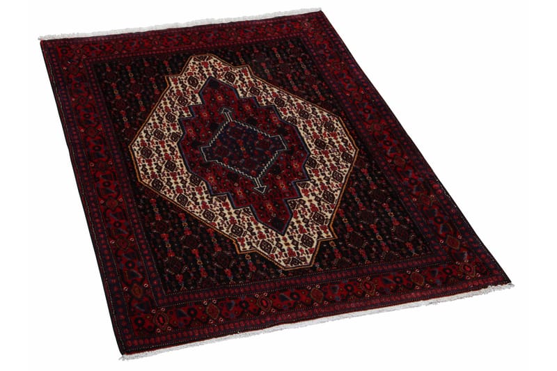 Handknuten Exklusiv Persisk Matta 130x179 cm - Röd/Creme - Orientaliska mattor - Persisk matta