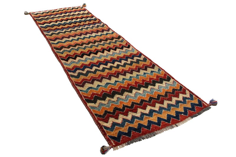 Handknuten Persisk Matta 74x231 cm Gabbeh Shiraz - Flerfärgad - Orientaliska mattor - Persisk matta