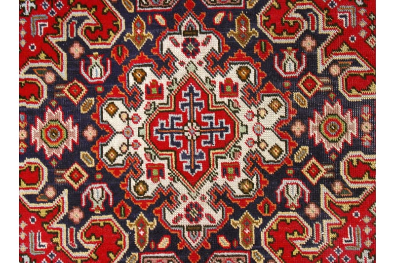 Handknuten Persisk Patinamatta 192x290 cm - Röd/Mörkblå - Orientaliska mattor - Persisk matta