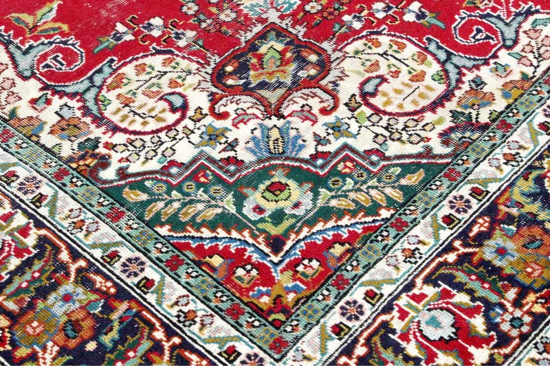 Handknuten Persisk Matta 242x335 cm Vintage - Röd/Mörkblå - Orientaliska mattor - Persisk matta