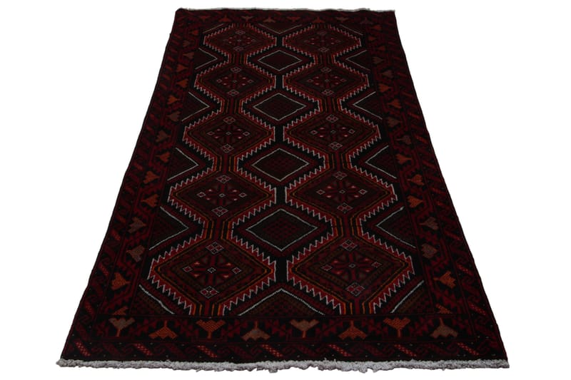 Handknuten Persisk Matta Våg 97x207 cm Kelim - Röd/Svart - Orientaliska mattor - Persisk matta
