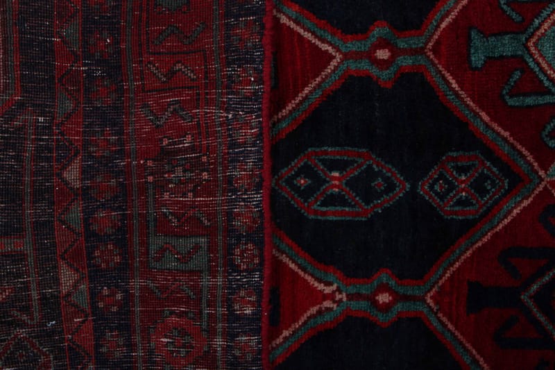 Handknuten Persisk Matta 141x329 cm - Röd/Mörkblå - Orientaliska mattor - Persisk matta