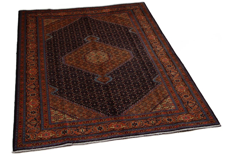 Handknuten Persisk Matta 195x295 cm Kelim - Röd/Mörkblå - Orientaliska mattor - Persisk matta