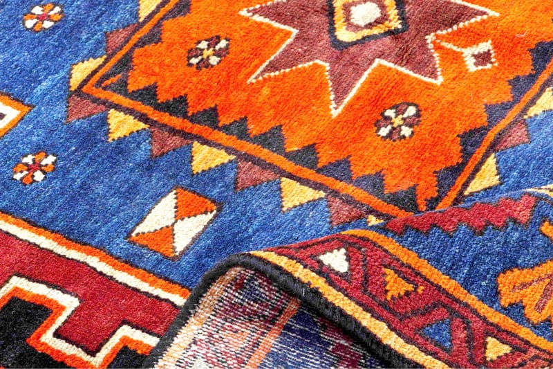Handknuten Persisk Matta Varni 139x220 cm Kelim - Brun/Blå - Orientaliska mattor - Persisk matta