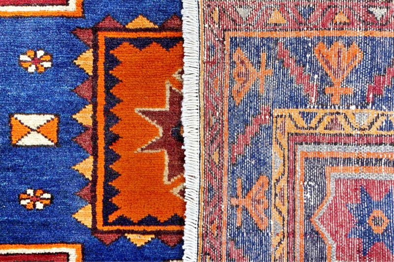 Handknuten Persisk Matta Varni 139x220 cm Kelim - Brun/Blå - Orientaliska mattor - Persisk matta