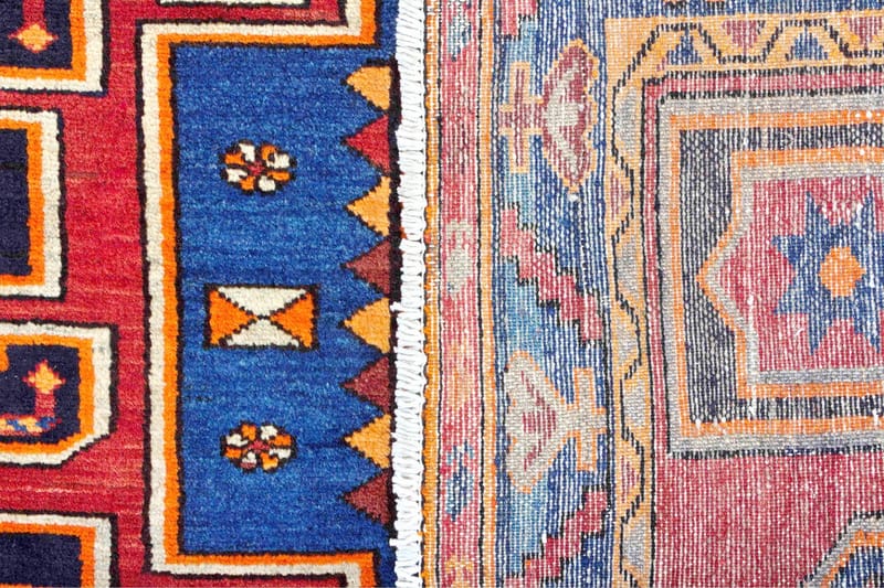 Handknuten Persisk Matta Varni 138x214 cm Kelim - Brun/Blå - Orientaliska mattor - Persisk matta