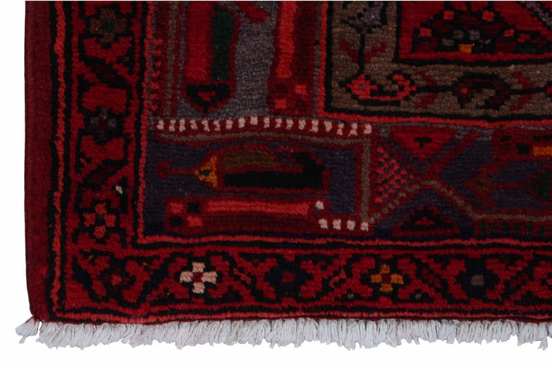 Handknuten Persisk Matta 128x207 cm - Röd/Brun - Orientaliska mattor - Persisk matta