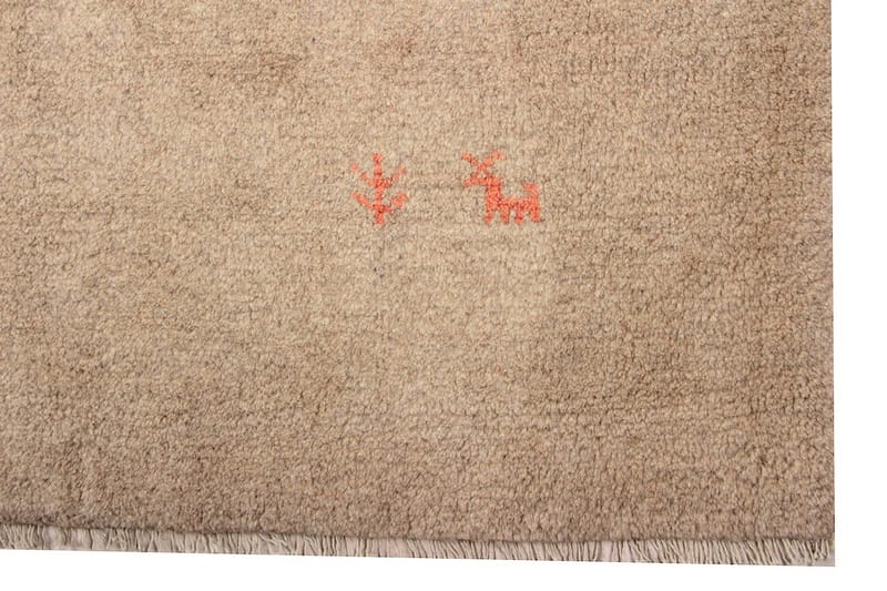 Handknuten Persisk Ullmatta 206x280 cm Gabbeh Shiraz - Mörkbeige - Orientaliska mattor - Persisk matta
