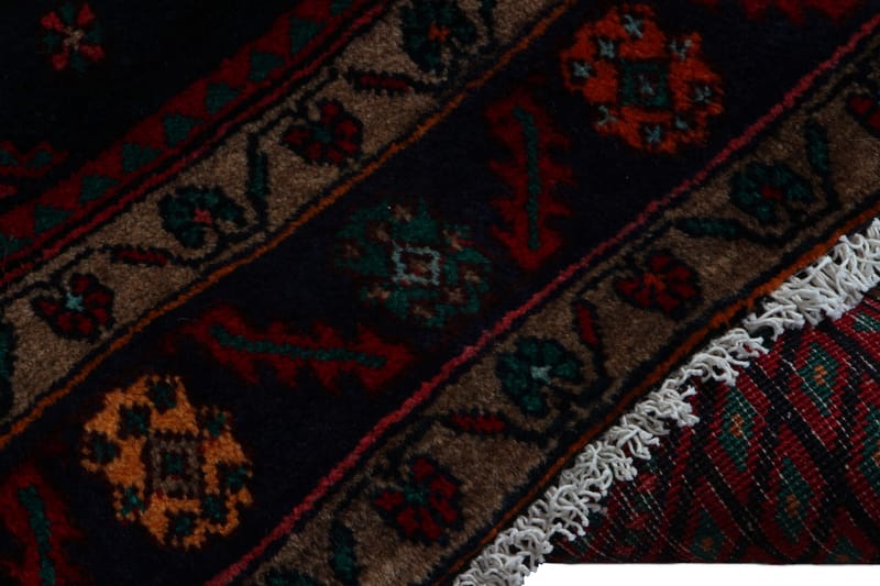Handknuten Persisk Matta 158x305 cm - Svart/Mörkröd - Orientaliska mattor - Persisk matta