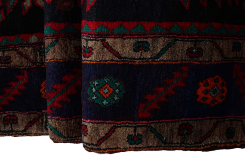 Handknuten Persisk Matta 158x305 cm - Svart/Mörkröd - Orientaliska mattor - Persisk matta
