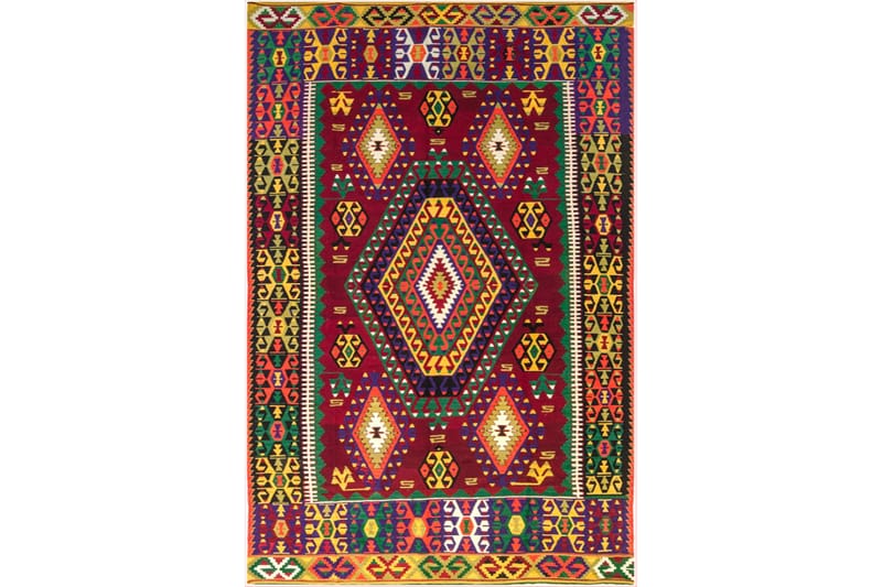 Homefesto Matta 100x200 cm - Multifärgad/Sammet - Textil & mattor - Mattor - Orientaliska mattor