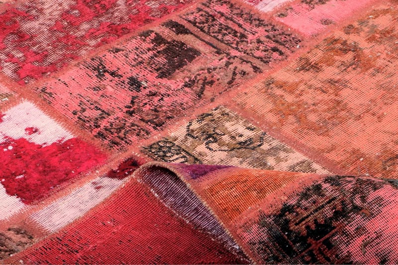 Handknuten Persisk Patchwork Ullmatta 170x239 cm Garn - Flerfärgad - Patchwork matta