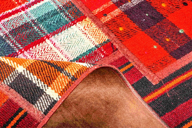Handknuten Persisk Patchworkmatta 164x236 cm - Flerfärgad - Patchwork matta