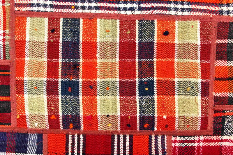 Handknuten Persisk Patchworkmatta 164x236 cm - Flerfärgad - Patchwork matta