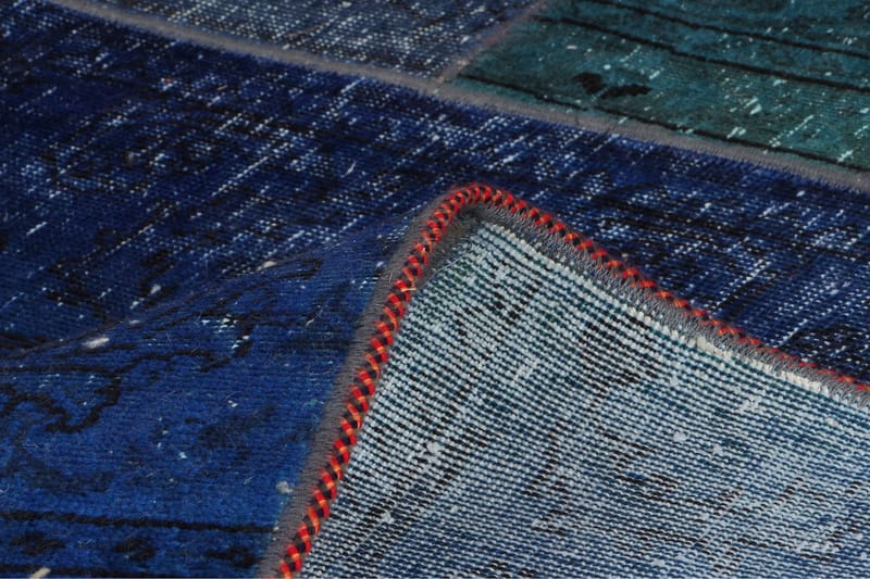 Handknuten Persisk Patchworkmatta 182x240 cm - Flerfärgad - Patchwork matta