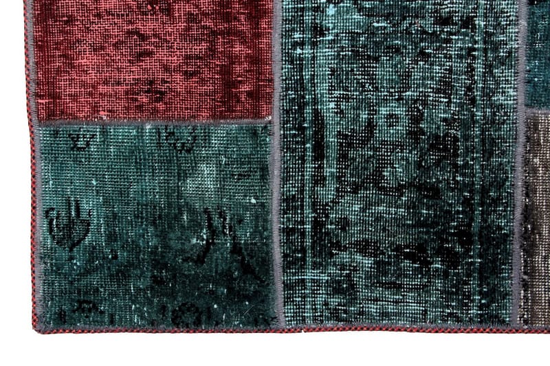 Handknuten Persisk Patchworkmatta 182x240 cm - Flerfärgad - Patchwork matta