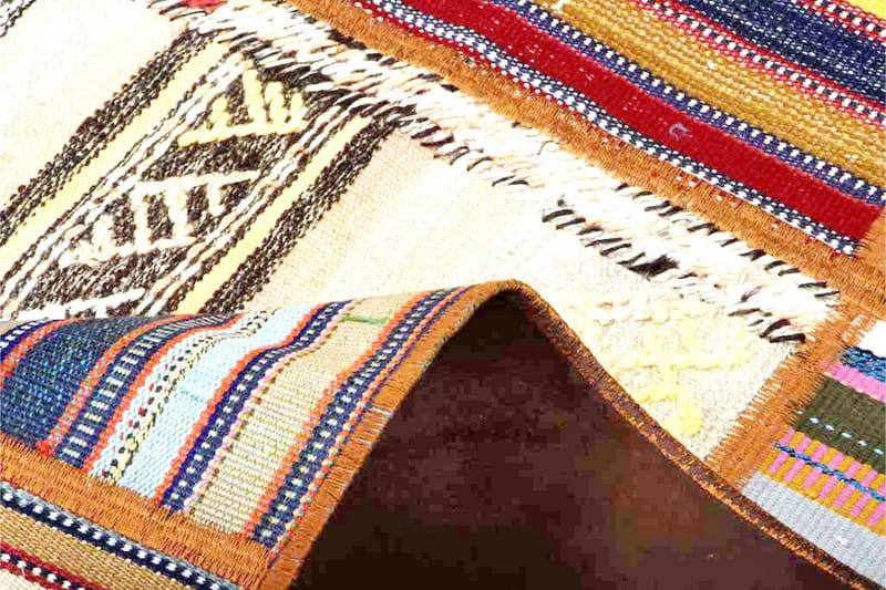 Handknuten Persisk Patchworkmatta 162x224 cm - Flerfärgad - Patchwork matta