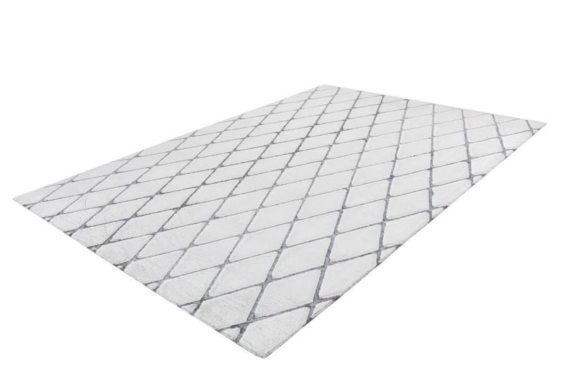 Deramsle Ko Matta 80x150 cm Vit/Antracit - D-Sign - Mattor - Gummerade mattor - Små mattor - Mönstrade mattor - Stora mattor - Handvävda mattor