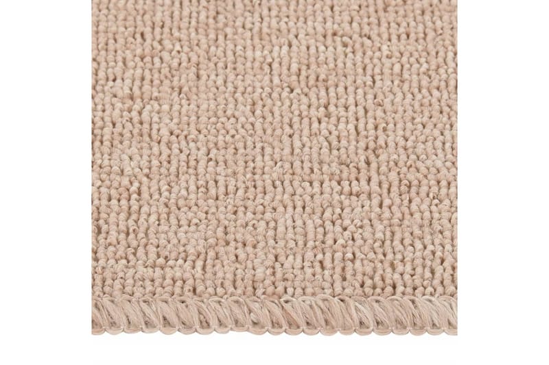 Trappstegmattor 15 st 60x25 cm beige halkfri - Beige - Trappstegsmattor