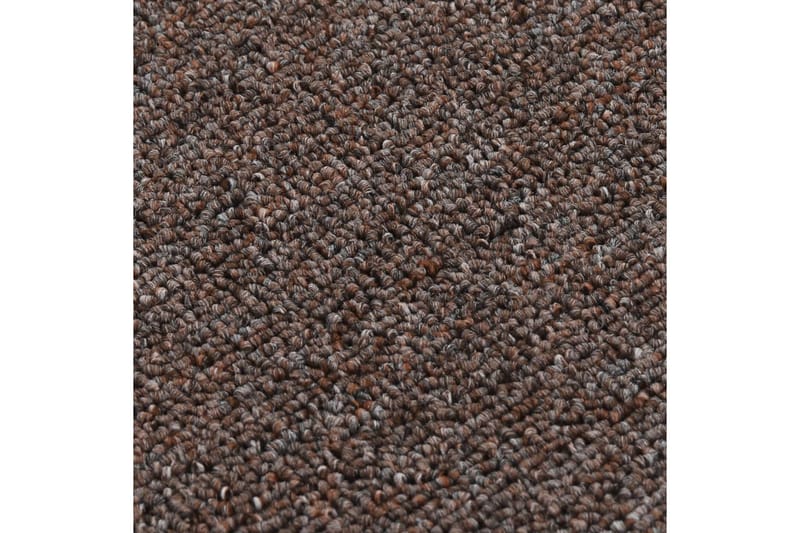 Trappstegmattor 15 st 75x20 cm brun halkfri - Brun - Trappstegsmattor