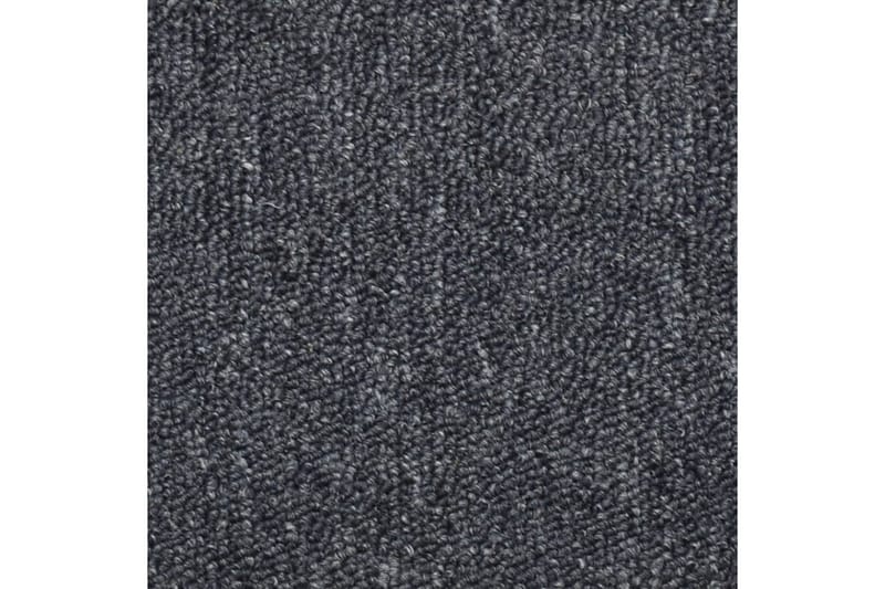 Trappstegsmattor 15 st mörkgrå och blå 65x24x4 cm - Grå - Trappstegsmattor