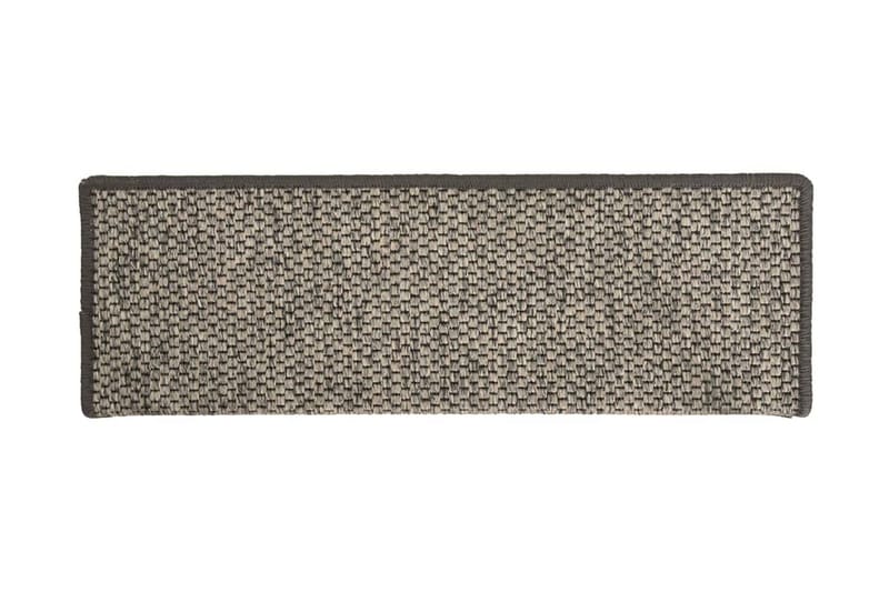 Trappstegsmattor självhäftande sisal 15 st 65x25 cm grå beig - Beige - Trappstegsmattor