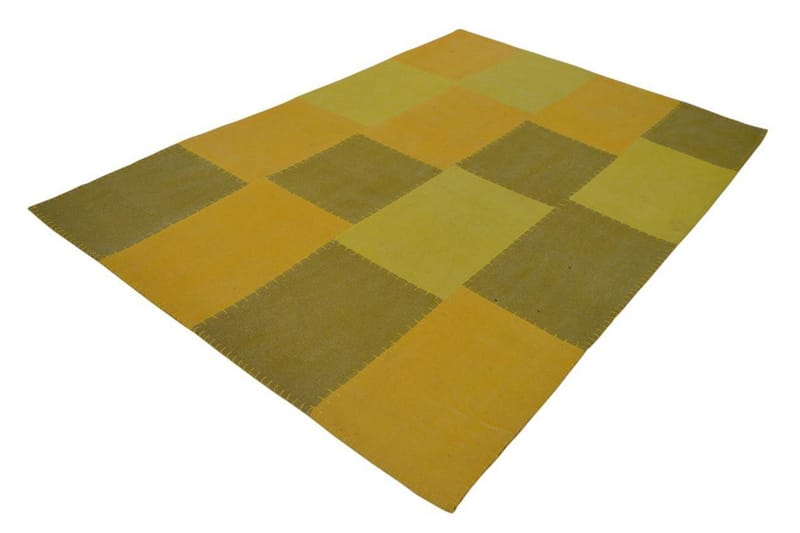 Gesslick Creek Matta 160x230 cm Gul/Flerfärgad - D-Sign - Gummerade mattor - Små mattor - Mönstrade mattor - Stora mattor - Patchwork matta - Handvävda mattor
