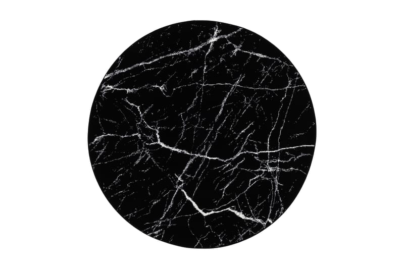 Ink Marble Matta Rund 200 cm - Svart - Textil & mattor - Mattor - Stora mattor