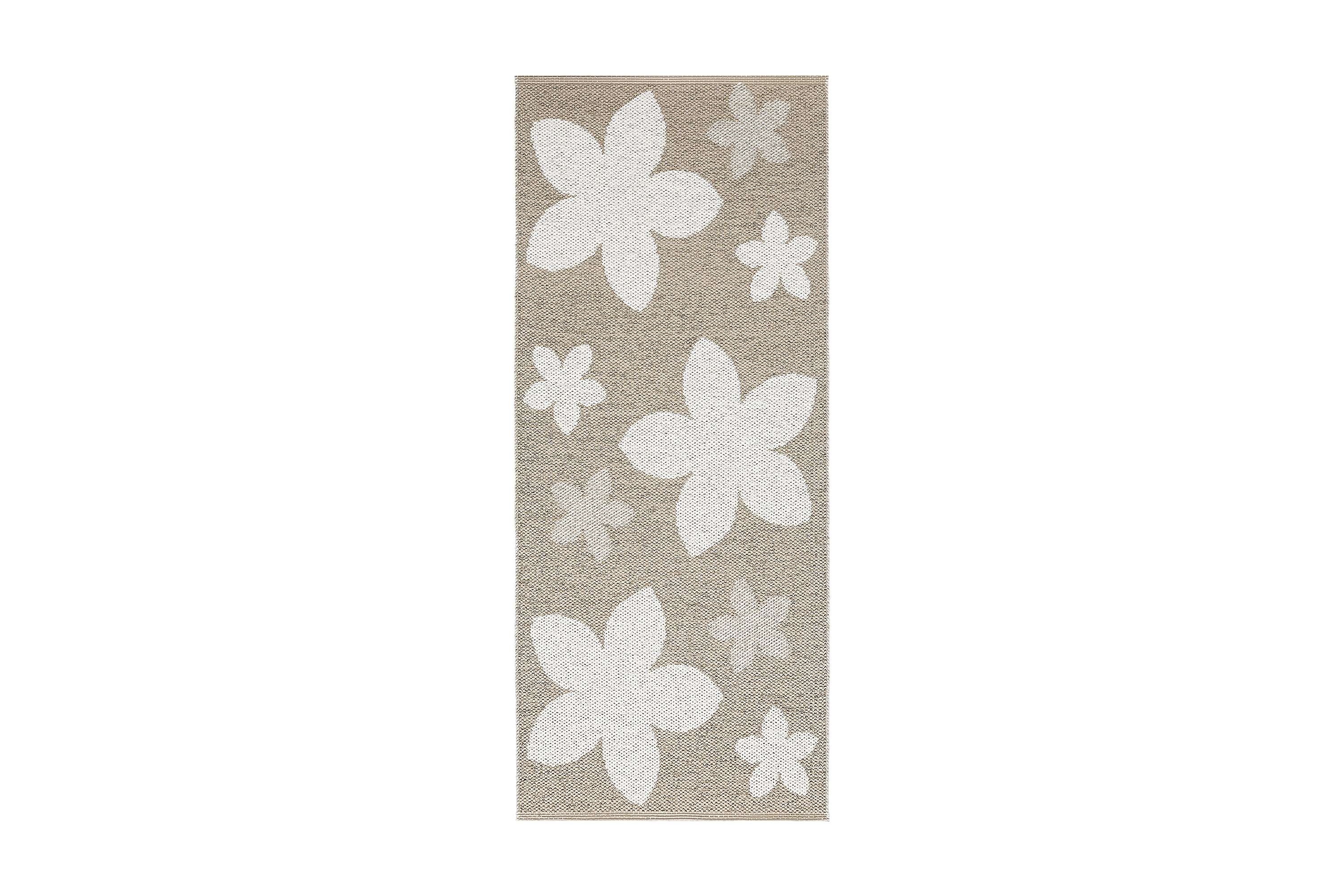 REA/Black Friday Flower Plastmatta 70x300 Vändbar PVC Beige - Horredsmattan Trasmatta