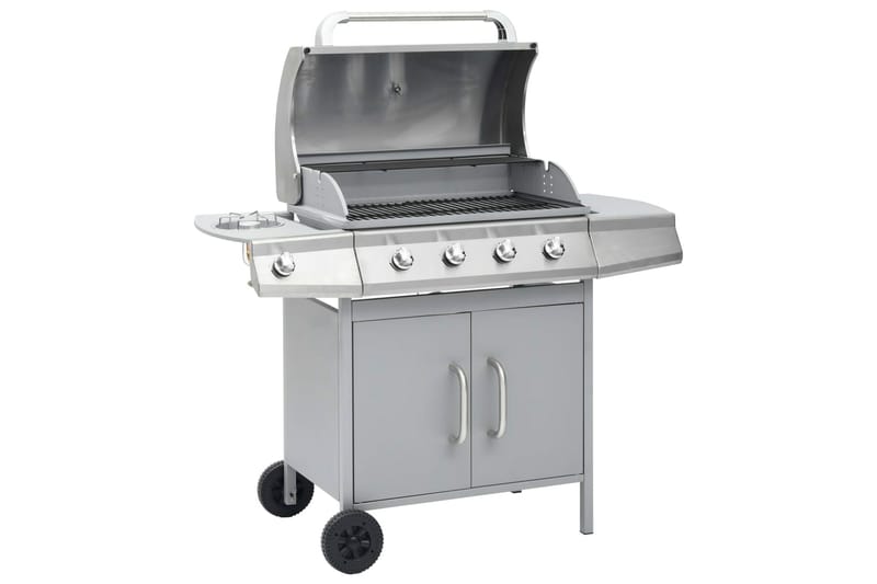 Gasolgrill 4+1 kokzoner silver - Silver - Gasolgrill