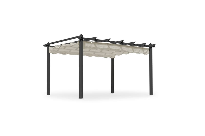 Pergola Hillerstorp Skanör 300 x 400 cm Svart/Sand - Svart/Sand - Trädgård & spabad - Grillar & matlagning utomhus - Grilltillbehör - Grilltält