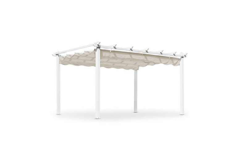 Pergola Hillerstorp Skanör 300 x 400 cm Vit/Sand - Vit/Sand - Trädgård & spabad - Grillar & matlagning utomhus - Grilltillbehör - Grilltält