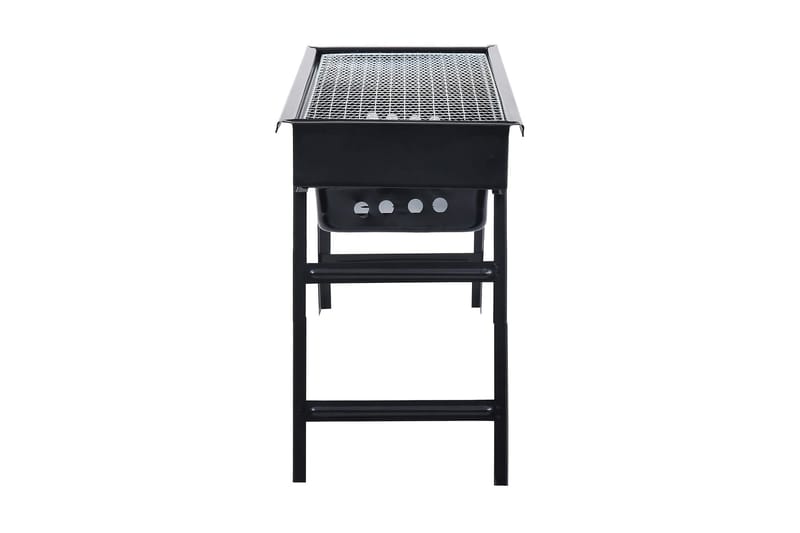 Portabel campinggrill stål 60x22,5x33 cm - Svart - Kolgrillar