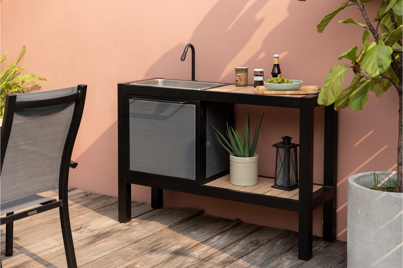 Panama Utekök utan grill 132x48 cm Svart - Lifestyle Garden - Färdiga utekök