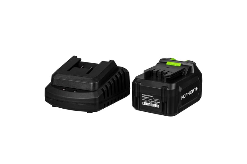 Fornorth Batteridriven Gräsklippare Gh1000E, 20V med Batteri och Laddare - Vit - Gräsklippare - Elgräsklippare - Gågräsklippare