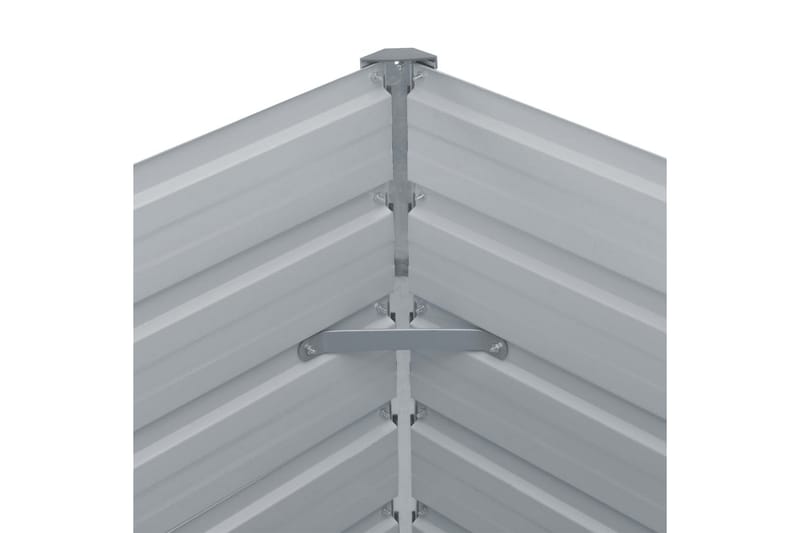 Odlingslåda upphöjd galvaniserat stål 600x80x77 cm grå - Grå - Trädgård & spabad - Trädgårdsskötsel - Odling - Planteringskärl & blomkruka - Blomlåda