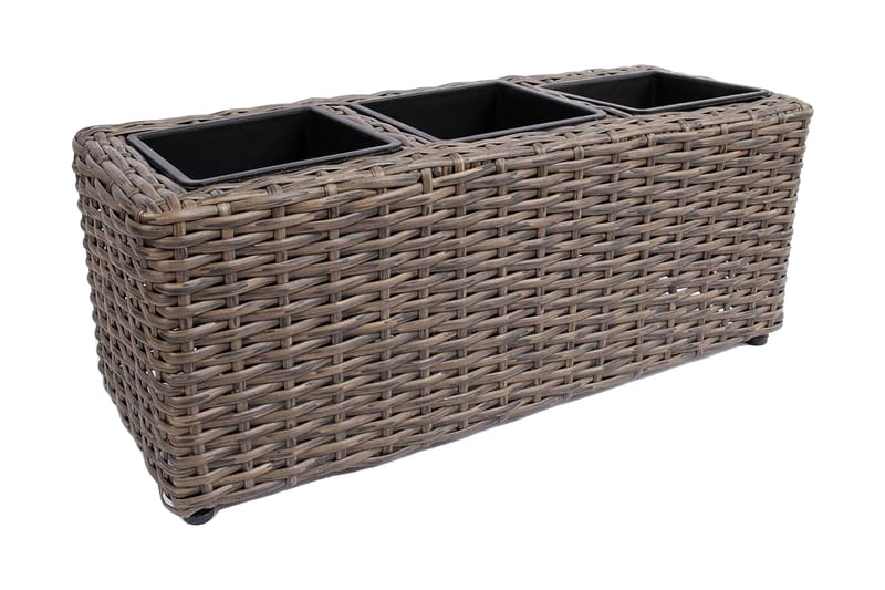 Wicker Odlingslåda 48x18xH18 cm Mörkbrun - Blomlåda - Utomhuskrukor