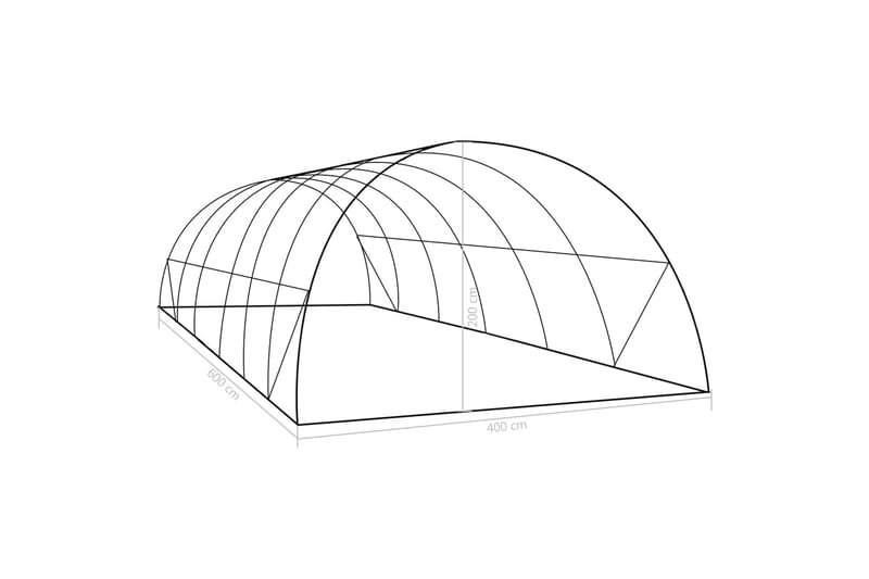 Växthus 24 m² 6x4x2 m - Grön - Trädgård & spabad - Trädgårdsskötsel - Växthus